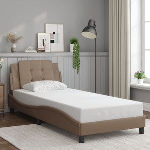 Bed Frame without Mattress "Zadar" Cappuccino 80x200 cm Faux Leather