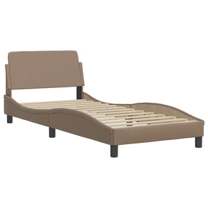 Bed Frame without Mattress "Zadar" Cappuccino 90x200 cm Faux Leather