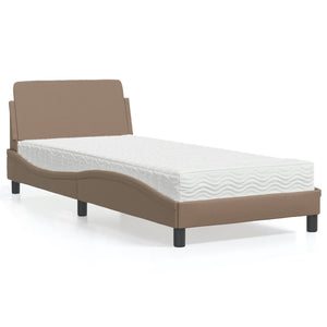 Bed with Mattress "Dover" Cappuccino 80x200 cm Faux Leather