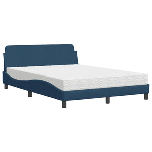 Bed with Mattress "Dover" Blue 120x200 cm Fabric