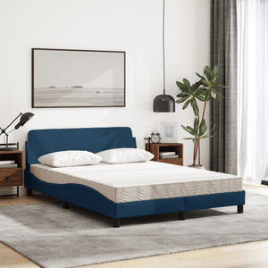 Bed with Mattress "Dover" Blue 120x200 cm Fabric