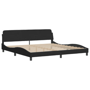 Bed with Mattress "Dover" Black 200x200 cm Velvet