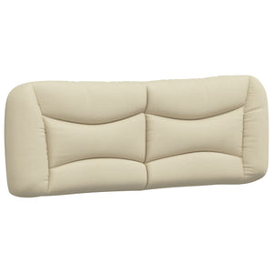 Bed with Mattress "Hvar" Cream 140x200 cm Fabric