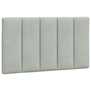 Bed with Mattress "Hanko" Light Grey 80x200 cm Velvet
