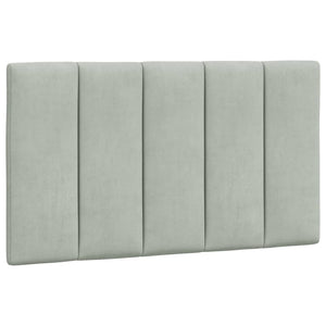 Bed with Mattress "Hanko" Light Grey 90x200 cm Velvet