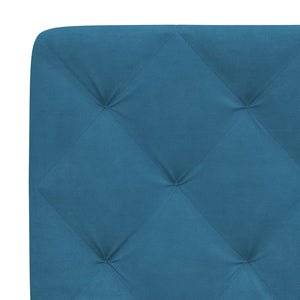 Bed with Mattress Blue 90x190 cm Velvet