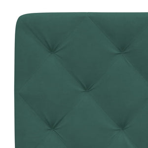 Bed with Mattress Dark Green 100x200 cm Velvet