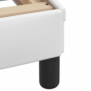 Bed with Mattress "Hvar" White 80x200 cm Faux Leather