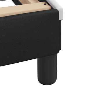 Bed with Mattress "Hvar" Black and White 180x200 cm Faux Leather