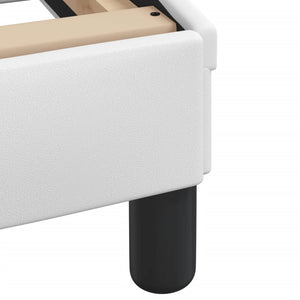 Bed Frame without Mattress "Zadar" Black 107x203 cm Faux Leather