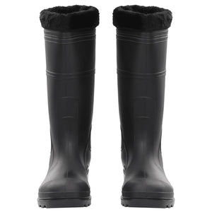 Regnstövlar med avtagbara strumpor svart strl 45 PVC