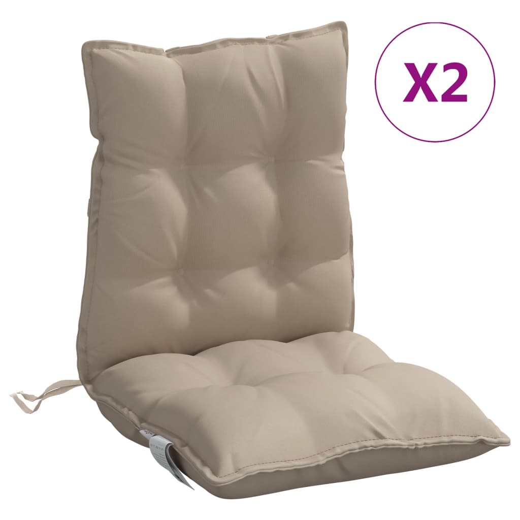 Stolsdynor 2 st taupe oxfordtyg