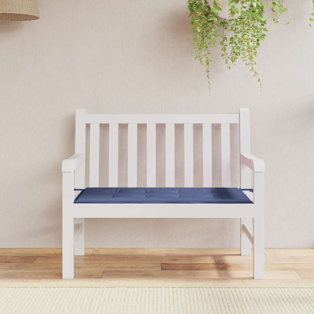 Bänkdyna för trädgården marinblå 120x50x3 cm oxfordtyg