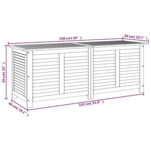 Dynbox 150x50x56 cm massivt akaciaträ