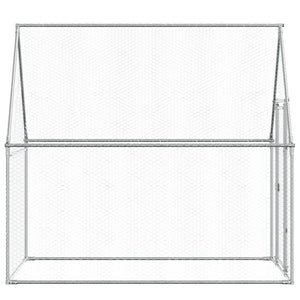 Hönsbur silver 200x100x190 cm galvaniserat stål