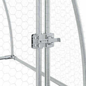 Hönsbur silver 100x105x120 cm galvaniserat stål