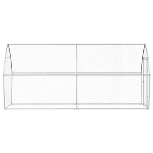 Hönsbur silver 400x105x182 cm galvaniserat stål