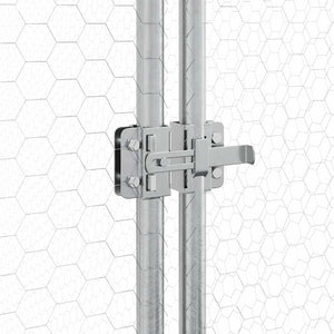 Hönsbur silver 400x105x182 cm galvaniserat stål