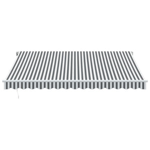 Markis manuellt infällbar antracit&vit 400x350 cm