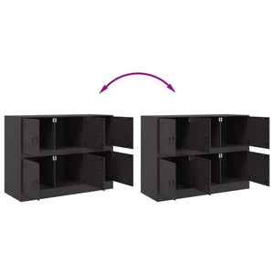 Skänk svart 99x39x73 cm stål