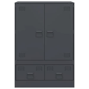 Högskåp antracit 67x39x95 cm stål