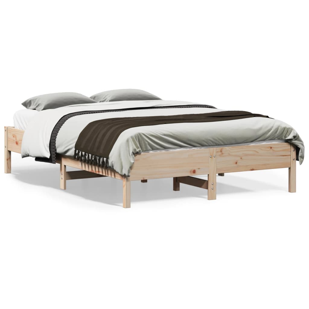Sängram utan madrass 120x190 cm massiv furu