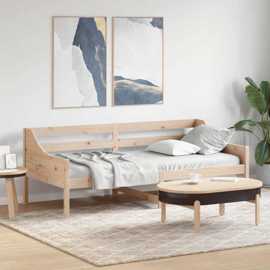 Dagbädd utan madrass 90x200 cm massiv furu