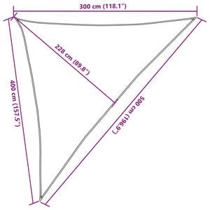 Solsegel sandfärgat 3x4x5 m 100% polyesteroxford