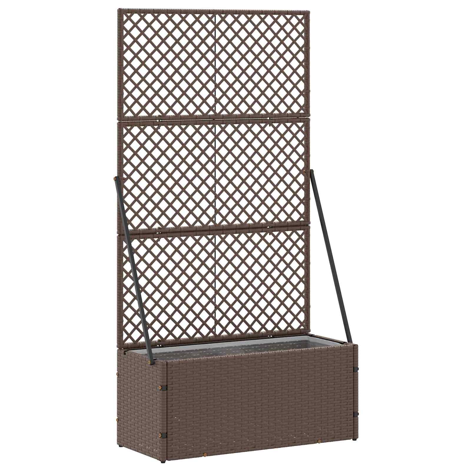 Trädgårdsspira planterare Brun 70 x 30 x 135 cm Metall