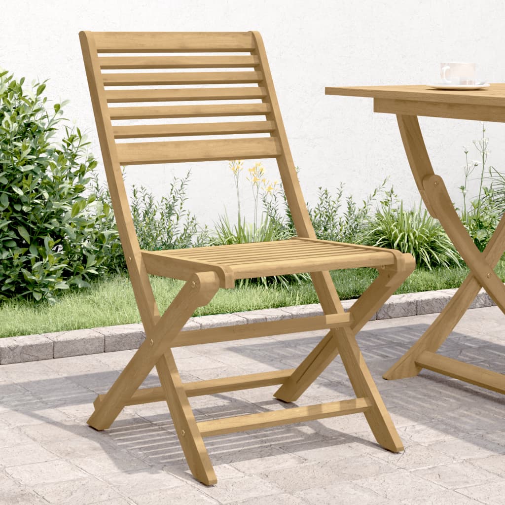 Hopfällbara stolar 4 st 48,5x61,5x87 cm Massivt trä akacia