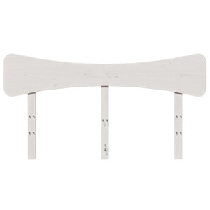 Huvudgavel vit 150 cm massiv furu