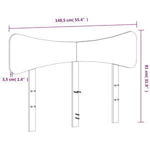 Huvudgavel 135 cm massiv furu