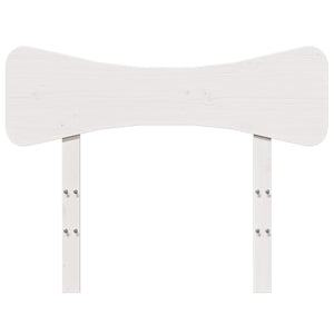 Huvudgavel vit 90 cm massiv furu