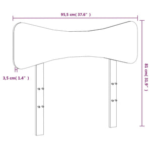 Huvudgavel vit 90 cm massiv furu