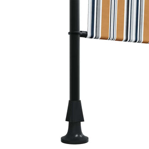 Rullgardin utomhus gul och vit 200x270 cm tyg&stål