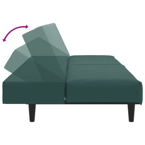 Soffgrupp 2 delar mörkgrön sammet