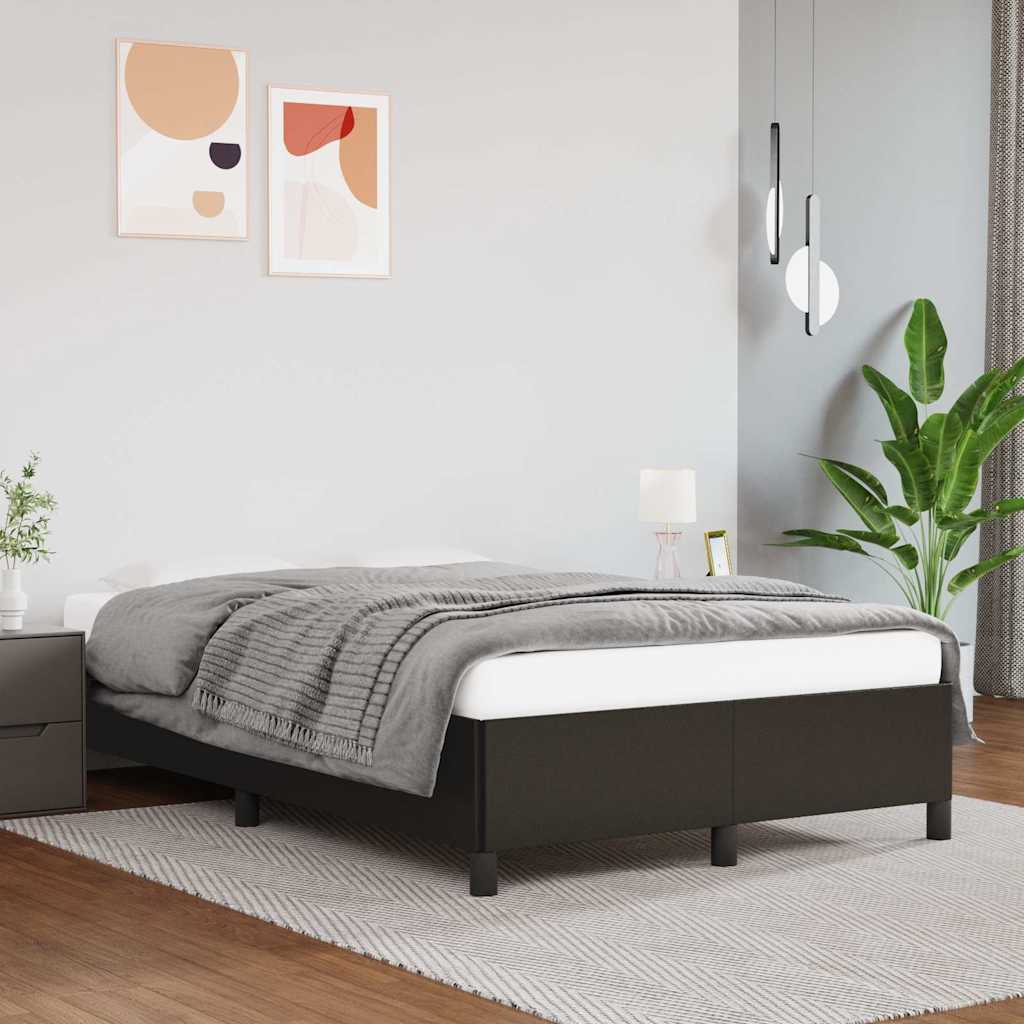 sängram utan madrass svart 120x190 cm konstläder