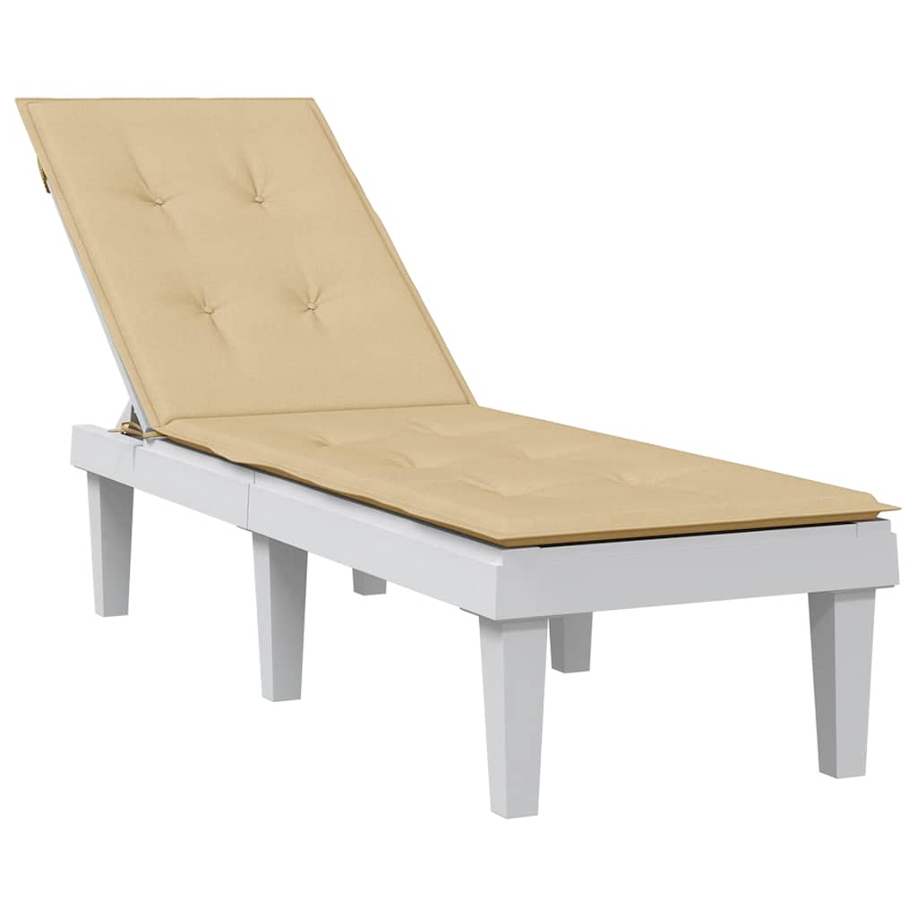 Solsängsdyna melerad beige (75+105) x 50 x 4 cm tyg