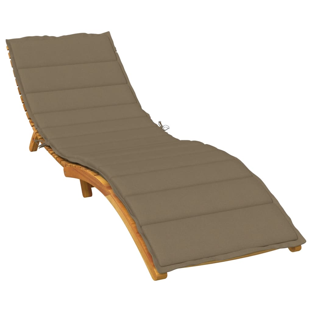 Solsängsdyna melerad taupe 200x60x4 cm tyg