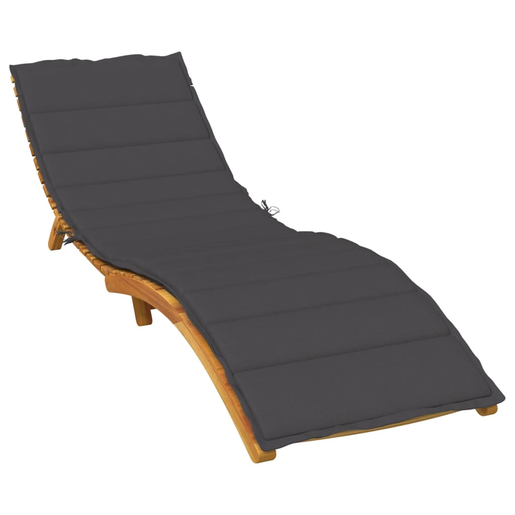 Solsängsdyna melerad antracit 200x70x4 cm tyg