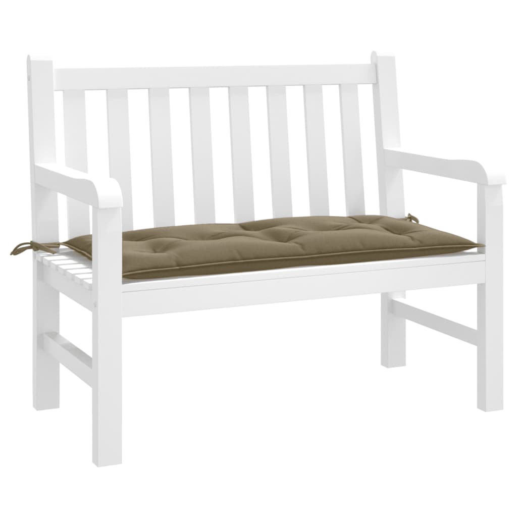 Bänkdyna melerad taupe 100x50x7 cm tyg