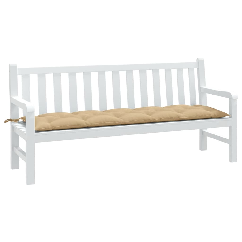 Bänkdyna melerad beige 180x50x7 cm tyg