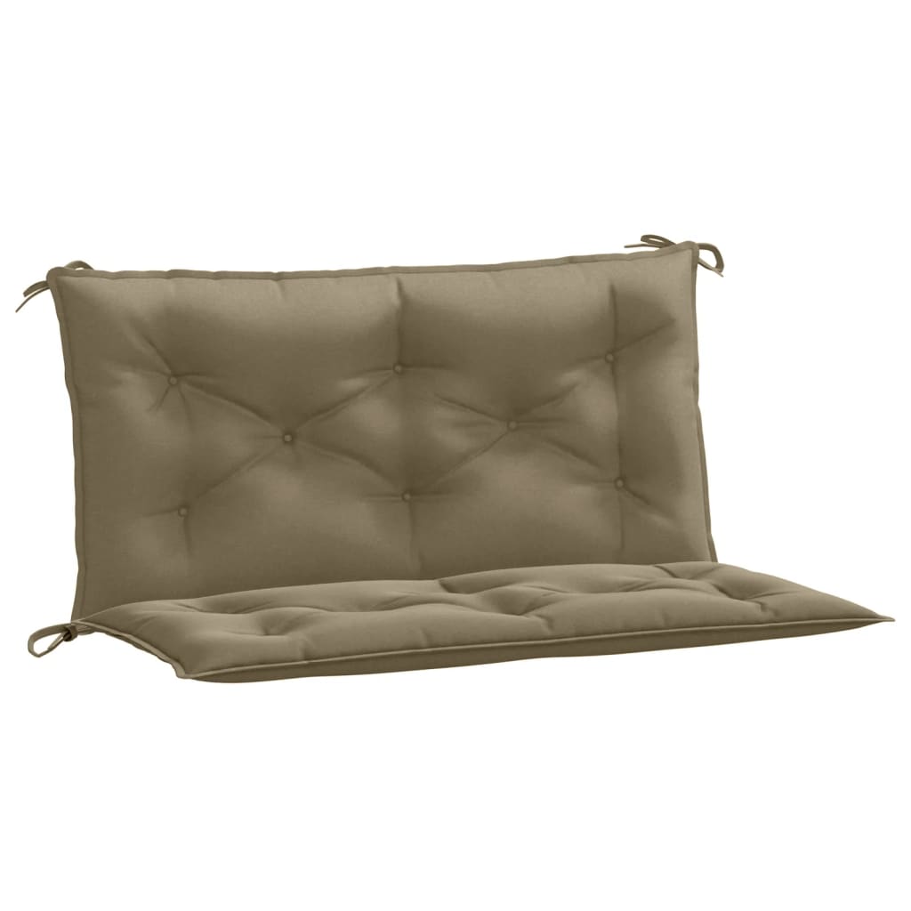 Bänkdyna 2 st melerad taupe 100x50x7 cm tyg