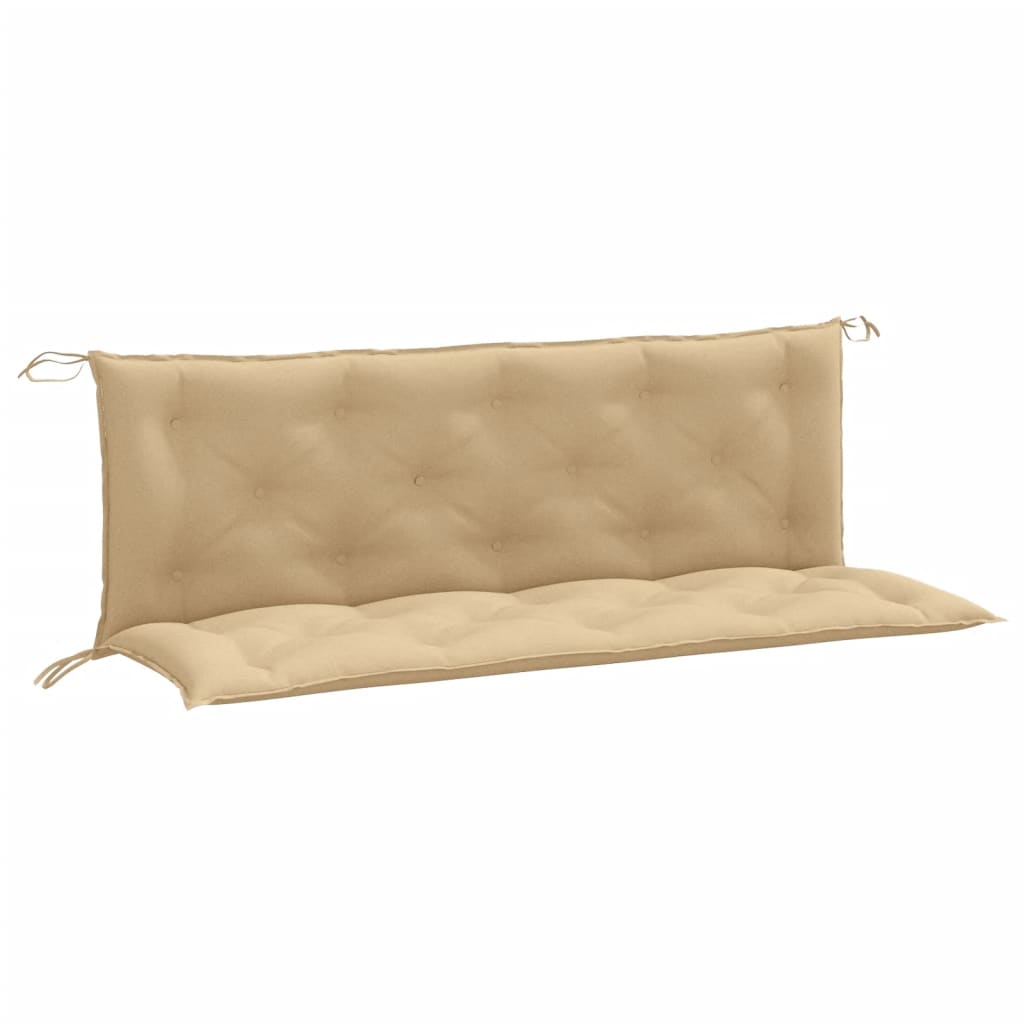 Bänkdyna 2 st melerad beige 150x50x7 cm tyg