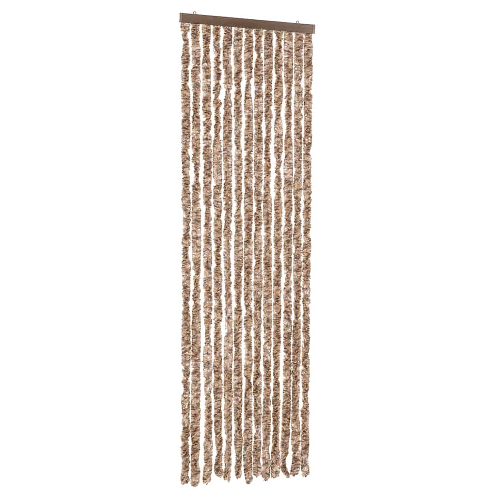 Insektsgardin beige och mörkbrun 56x185 cm chenille