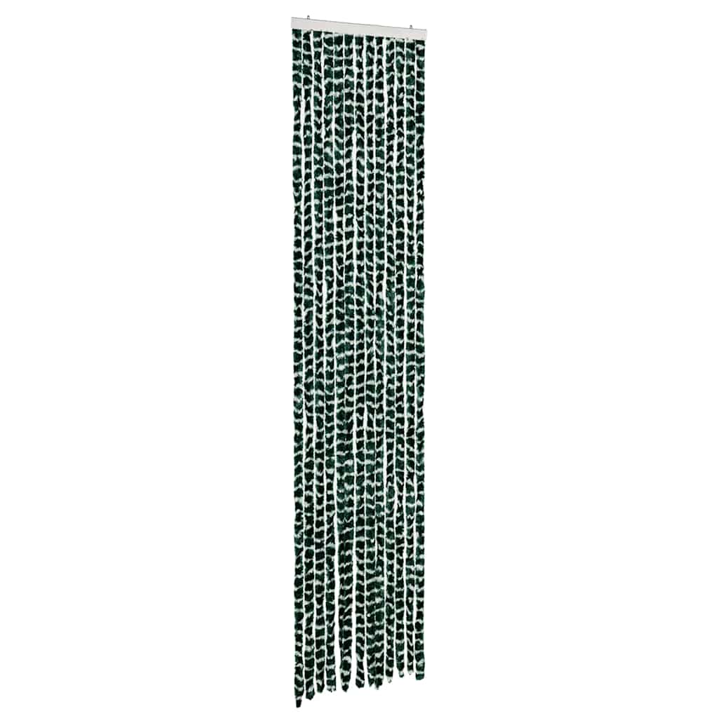 Insektsgardin grön och vit 56x200 cm chenille