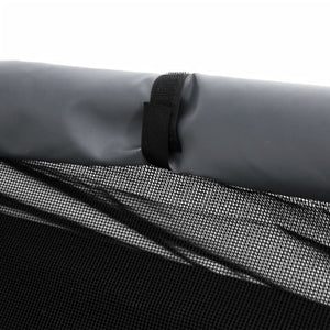 Hundkoja ljusgrå oxfordtyg och stål