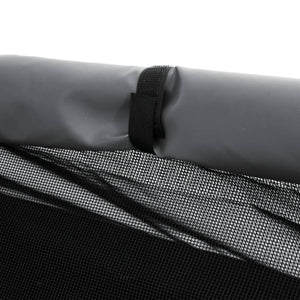 Hundkoja ljusgrå oxfordtyg och stål