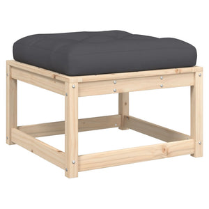 Soffgrupp för trädgården med dynor 3 delar massiv furu