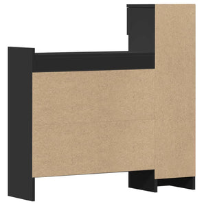 Skoskåp svart 100,5x28x100 cm konstruerat trä